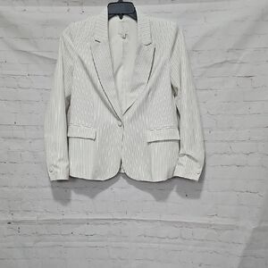Joie White Pinstripe Blazer for Men